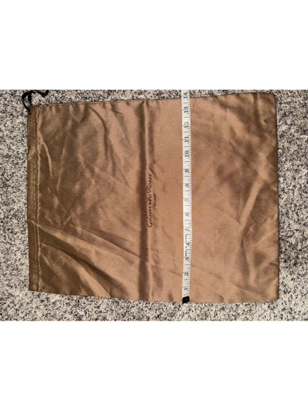 Gianvito Rossi Bronze Satin Drawstring Dust Bag Storage Pouch - Picture 2 of 9
